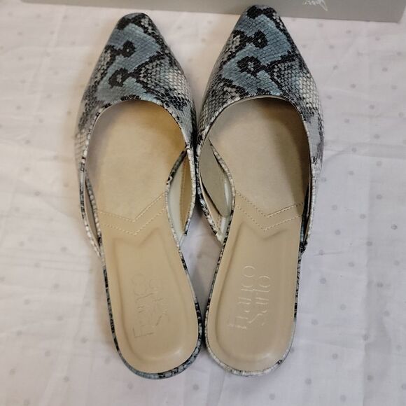 🔥Franco Sarto🔥 Bridget 2 Mules Multi Snake Blue Size 8 - Picture 7 of 10